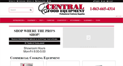 Desktop Screenshot of centralfoodequipment.com