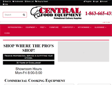 Tablet Screenshot of centralfoodequipment.com